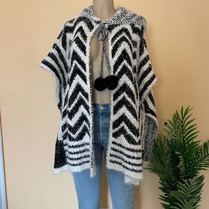Modena hoodie, poncho, cardigan,cape ,sweater one size